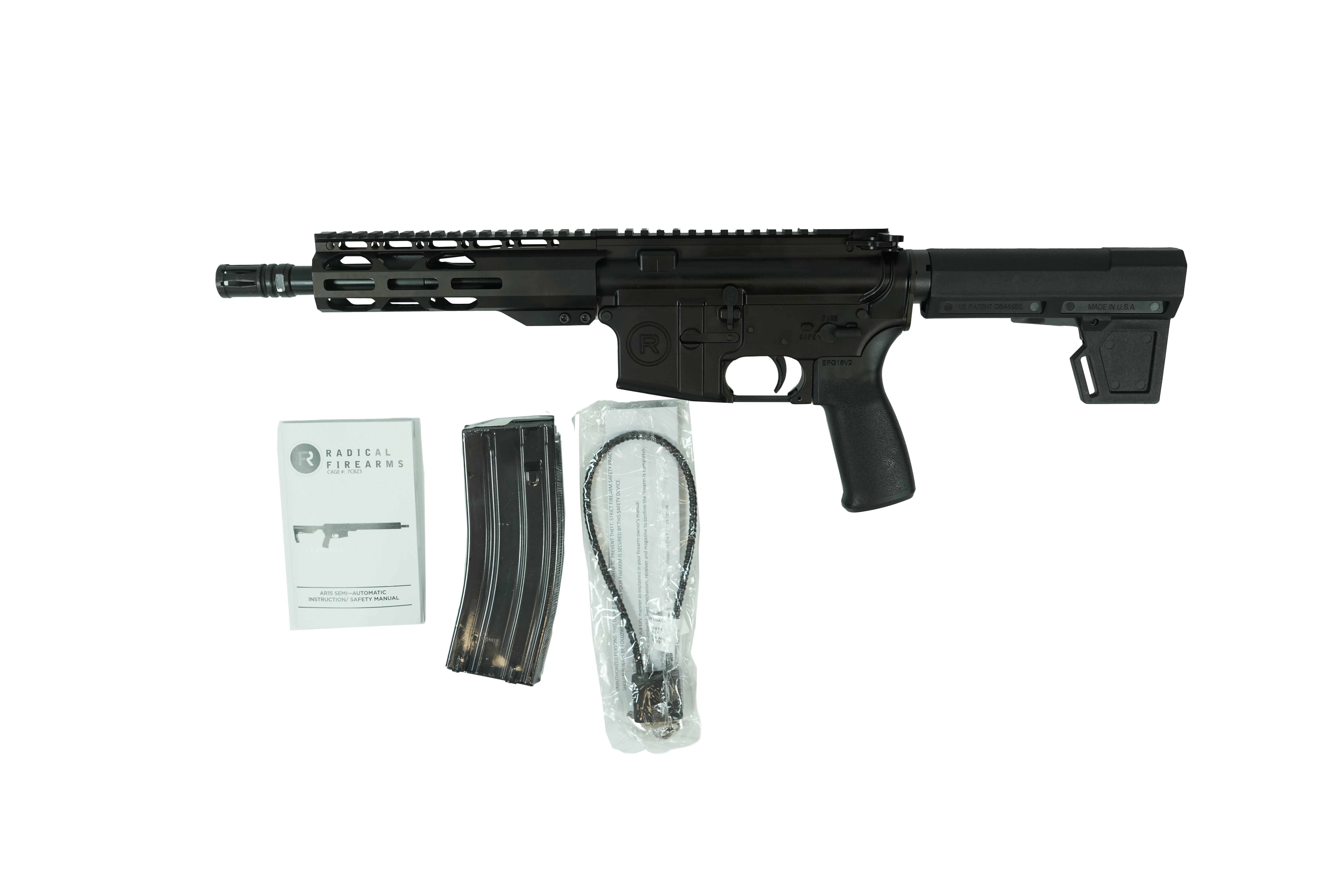 Radical Firearms AR Handgun .300 BLK 30rd Magazine 8.5" Barrel Black with 7" RPR with Shockwave Brace