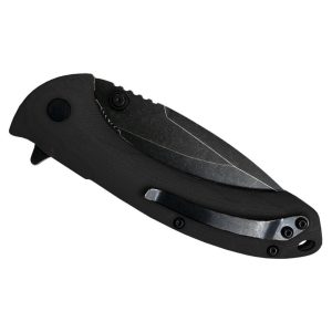 ABKT Elite Shadow Protector II Folding Knife 3-1/2" Drop Point Blade Black