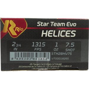 Rio Star Team EVO Helice HV Shotshell 12ga 2-3/4" 1oz 1315 fps #7.5 25/ct