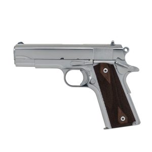 SDS Imports Tisas 1911 A1 Desperado 9/38 Handgun 9mm Luger 9rd Magazines (2) 4.25" Barrel Silver with Brown Grip