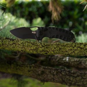 SOG Kiku XR Folding Knife 3" Tanto Blade Black