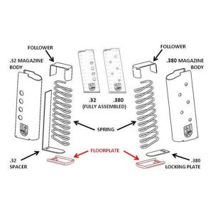 Seecamp .380 Magazine Extension Polished Aluminum