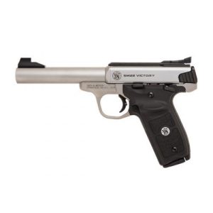 Smith & Wesson SW22 Victory Target Model Handgun .22 LR 10rd Magazines (2) 5.5" Barrel Silver with Black Grip MA Compliant