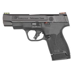 S&W PC M&P 9 Shield Plus Fiber Optic Handgun 9mm Luger 10rd Magazine 4" Barrel No Thumb Safety Black USED