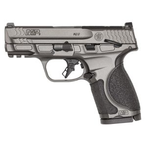 S&W M&P 9 M2.0 Metal Compact OR Handgun 9mm Luger 15rd Magazine(2) 3.6" Barrel Tungsten Gray Cerakote Thumb Safety