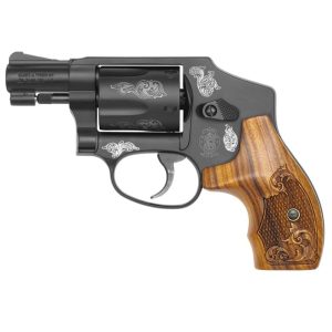 Smith & Wesson M442 Handgun 38 S&W Spl 5rd Capacity 1.875" Barrel Engraved Wood Grip USED