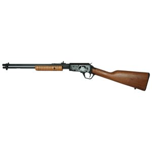 Rossi Gallery Pump Rifle .22 LR 15rd Capacity 18" Barrel Black Hardwood Stock Father & Son Engraving