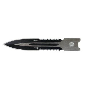 Templar Knife Small Black Rubber Knife 2-3/4" OTF Dagger Blade Semi Serrated Black