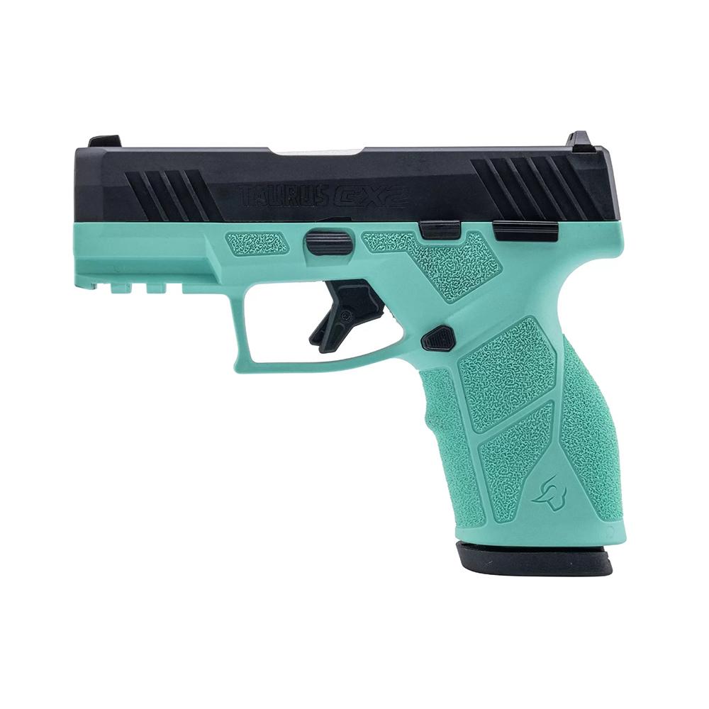 Taurus GX2 Handgun 9mm Luger 13rd Magazines (2) 3.38" Barrel Cyan Frame/Black Slide
