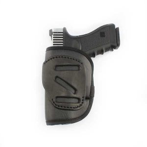 Tagua Leather Ecoleather Weightless 4 in 1 Open Top Holster for Most 9mm Luger/.40/.45 Black RH
