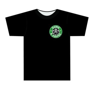 Tuff Products Guns and Coffee Short Sleeve Shirt OD Green M
