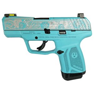 Ruger "Aztec Teal Frame/Paisley Engraved Slide" Max-9 Pro Handgun 9mm Luger 12rd Magazine 3.2" Barrel Optic Ready