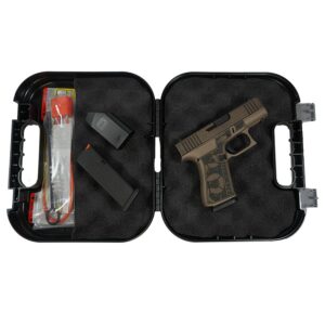 Glock 43X "Revolution" Frame Distressed Colonial Brown Handgun 9mm Luger 10rd Magazines(2) 3.4" Barrel Accessory Rail USA Made