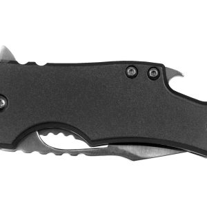Sarge Knives Black Fuse Folding Knife 2 3/8" Blade Black with Bottle Opener