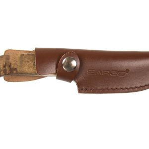 Sarge Knives Terrain Fixed Blade Knife 3-1/2" Gut Hook Wood & Stag