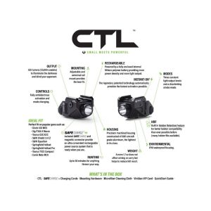 Viridian CTL Handgun Weapon Light 525 Lumens w SAFECharge