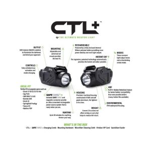 Viridian CTL+ Handgun Weapon Light 1100 Lumens with SAFECharge