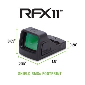 Viridian RFX11 Green Dot Reflex Sight 1x16 Shield RMSc Footprint FDE