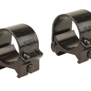 Weaver Detachable Top Mount Aluminum Scope Rings 1" Low - Gloss Black