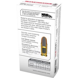 Winchester USA Handgun Ammunition .25 ACP 50 gr FMJ  50/ct