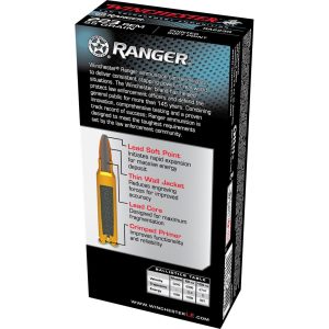 Winchester Ranger Rifle Ammunition 223 Rem 55gr PSP 3020 fps 20/ct