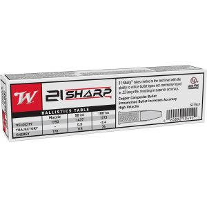 Winchester Game & Target Copper Matrix Rimfire Ammunition 21 Sharp 25gr Solid 1750fps 100/ct