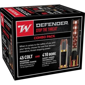 Winchester Defender Combo Pack Shotshells and Handgun Ammunition .410 ga/.45 Colt 225 gr. JHP 850 fps 20/ct