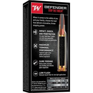 Winchester PDX1 Defender Rifle Ammunition 5.56mm 64 gr. PHP 2800 fps 20/ct
