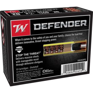 Winchester Copper Plated Defender Shotshell 20 ga 2-3/4" 20 pellet 1145 fps #3 10/ct