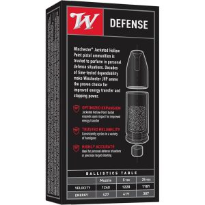 Winchester USA Handgun Ammunition .38 Super Auto 125 gr. JHP1240 fps 50/ct