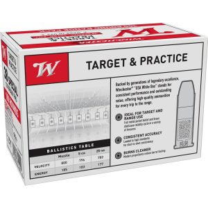 Winchester Target Handgun Ammunition .38 Spl 130 gr. FMJ-FP 800 fps 100/ct