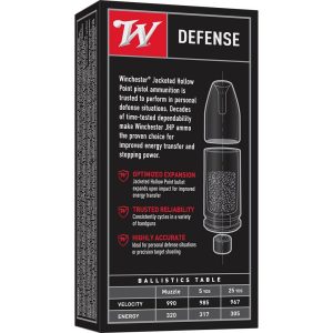 Winchester USA Handgun Ammunition 9mm Luger 147 gr. JHP 990 fps 50/ct
