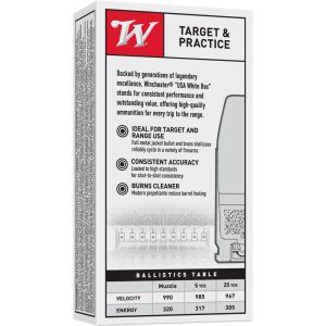 Winchester Target Handgun Ammunition 9mm Luger 147 gr. FMJ 990 fps 50/ct