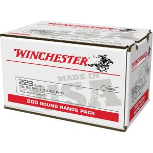 Winchester USA Lake City Rifle Ammunition .223 Rem 55 gr. FMJ 3240 fps 200/ct