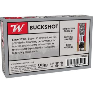 Winchester Super-X Buckshot Shotshells 12 ga 2-3/4" 1325 fps #00 5/ct