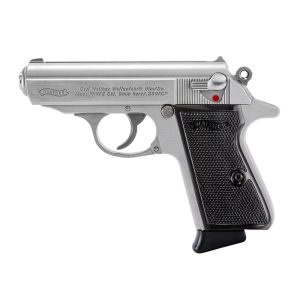 Walther PPK/s Handgun .380 ACP 7rd Magazine 3.3" Barrel Stainless with Black Grips - 2 MAGS Incl/