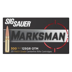 Sig Sauer Elite Supersonic Performance Match Rifle Ammunition .300 AAC Blackout 125 gr OTM 2200 fps 20/ct