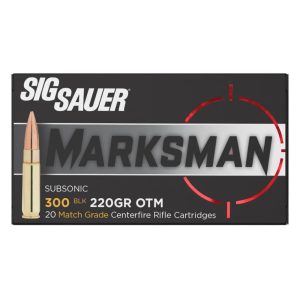 Sig Sauer Elite Subsonic Performance Match Rifle Ammunition .300 AAC Blackout 220 gr OTM 1000 fps 20/ct