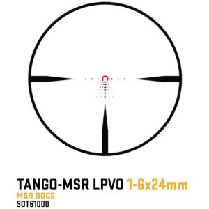 Sig Sauer Tactical Tango-MSR LPVO Rifle Scope 1-6x24 Illum MSR BDC6 incl/ Alpha MSR Mount - Black