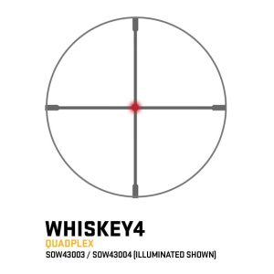 Sig Sauer Whiskey 4 Low Profile Rifle Scope 3-12x44 30mm SFP Hellfire Quadplex Illum Capped 0.25 MOA - Black