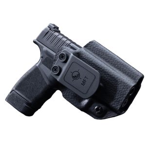 Mission First Tactical Leather Hybrid IWB/OWB Holster for Springfield HellCat Black Ambi