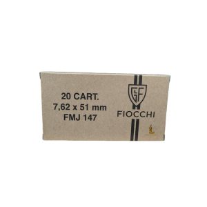 Fiocchi Range Dynamics Rifle Ammunition 7.62x51mm 147gr FMJ 2790 fps 20/ct