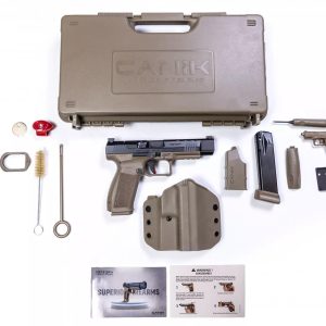 Century Arms Canik METE SFX Handgun 9mm Luger 20/rd Magazines (2) 5.2" Barrel FDE Grip and Black Slide