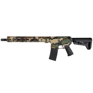 Shark Coast Tactical "M81 Woodland" Rifle 5.56mm 30rd Magazine 16" Barrel 15" MLOK Handguard