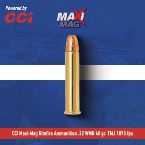 CCI  Maxi-Mag Rimfire Ammunition .22 WMR 40 gr. TMJ 1875 fps 50/ct