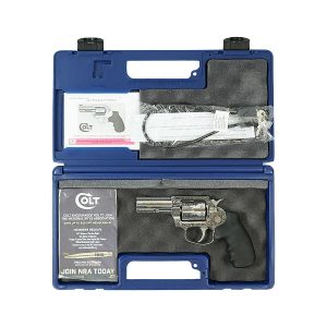 Colt King Cobra Custom Engraved Filigree Handgun .357 Mag 6rd Capacity 3" Barrel Silver with Black Grip