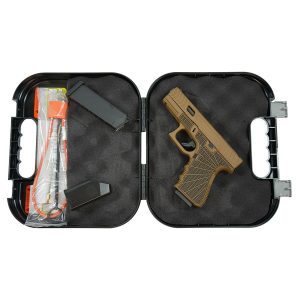 Glock 19 Gen 3 Custom "Jimbo Ripple Stipple with Gold Barrel" Handgun 9mm Luger 15rd Magazines (2) 4.6" Threaded Gold Barrel USA