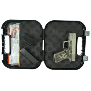 Glock 43x Custom "Bushido Mask" Battleworn Slide Sand Handgun 9mm Luger 10rd Magazines (2) 3.4" Barrel Accessory Rail USA Made