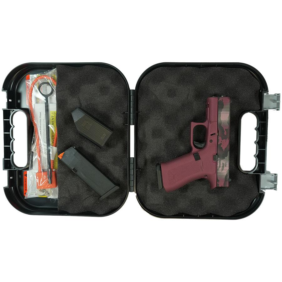 Glock 43X Dark Pink w/Camo Slide Frame Handgun 9mm Luger 10rd Magazines(2) 3.4" Barrel Accessory Rail USA Made