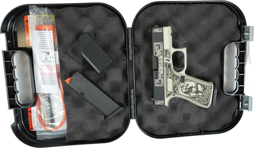 Glock 43X "Glock & Horses" Black/Gray Handgun 9mm Luger 10rd Magazines(2) 3.4" Barrel Accessory Rail USA Made